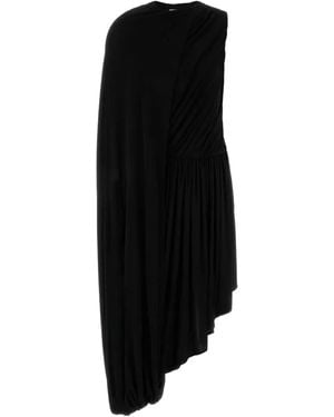 Co. Draped Asymmetric Dress - Black