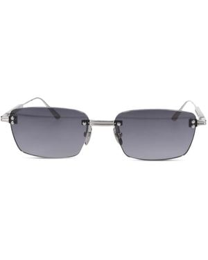 Chimi Rotate Rimless Cubic Sunglasses - White