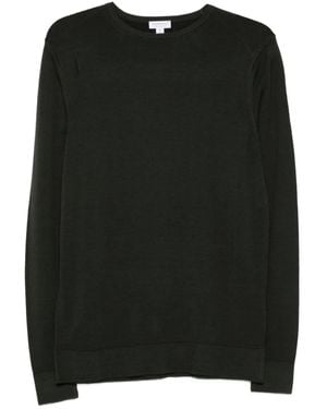 Sunspel Pullover Mit Rundhalsausschnitt - Schwarz