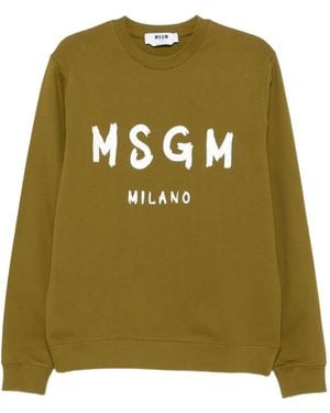 MSGM ロゴ スウェットシャツ - グリーン