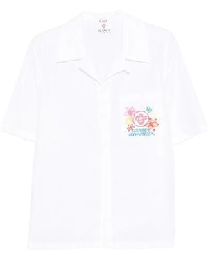 CASABLANCA Chemise Collage D'Icones Graphiques - White