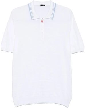 Kiton Textured Polo Shirt - White
