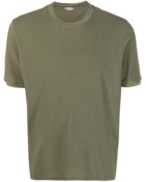 Zanone Plain Cotton T-Shirt - Green