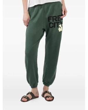 Freecity Superfluff Lux Og Graphic Print Track Trousers - Green
