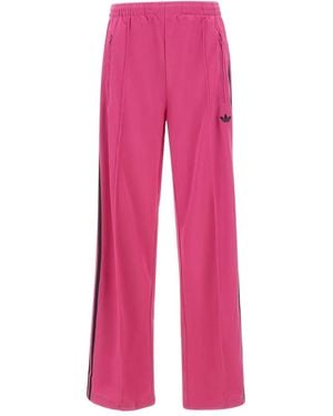 adidas Logo-Embroidered Track Trousers - Pink