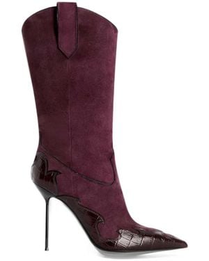 Paris Texas Lidia Queen Of Hearts Boots - Purple
