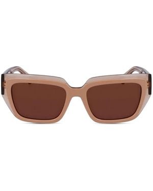 Ferragamo Eyewear Sonnenbrille Mit Eckigem Gestell - Braun