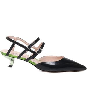 Alchimia Buckle-Strap Stiletto Court Shoes - Black