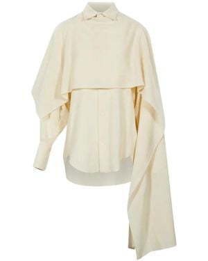 DARKPARK Georgia Detachable-Scarf Shirt - White