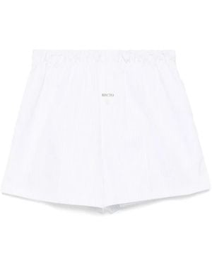 RECTO. Shorts Gessati - Bianco