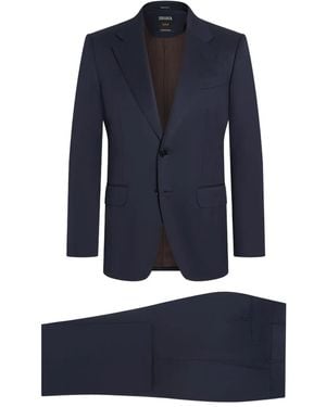 ZEGNA Centoventimila Wool Suit - Blue