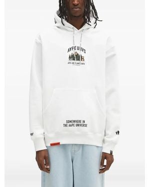 Aape By A Bathing Ape Aaper Hoodie - White