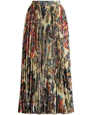 Etro Printed Midi Skirt - Green