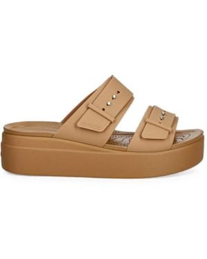 Crocs™ Brooklyn Platform Slides - White