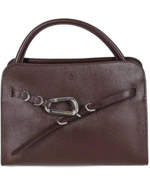Francesco Biasia Iconic Hot-Minute Carabiner-Detail Leather Tote Bag - Brown