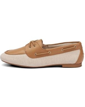 Frau Canvas Leather Loafers - White