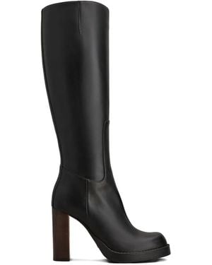 Tod's 90Mm Button Zip Boots - Black