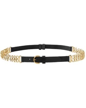 Pinko Belt With Chain Insert, 2 Cm - White