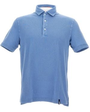 Drumohr Cotton Polo Shirt - Blue