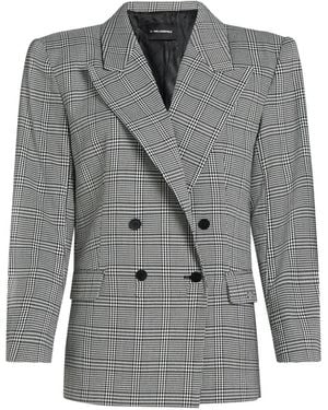 KARL LAGERFELD Blazer Structuré À Carreaux - Gray