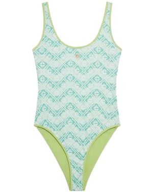 CASABLANCA Monogram Swimsuit - Green