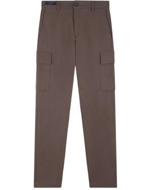 Paul & Shark Button-Fastening Cargo Trousers - Brown