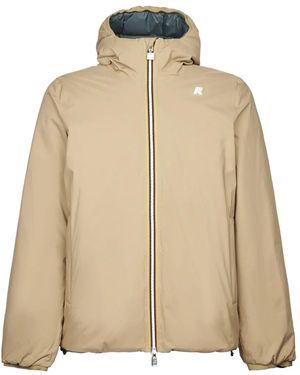 K-Way Jack St Reversible Hooded Jacket - Natural