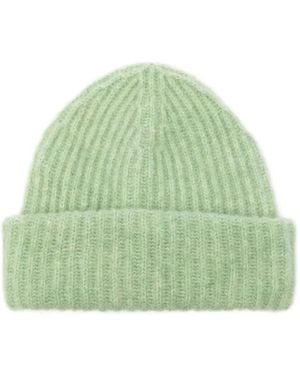 Roberto Collina Ribbed-Knit Beanie Hat - Green