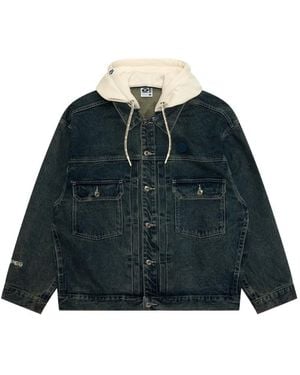 Aape By A Bathing Ape Veste En Jean À Capuche - Green