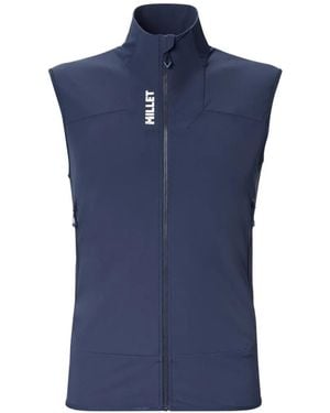 Pascal Millet Kamet Logo-Print Sleeveless Gilet - Blue
