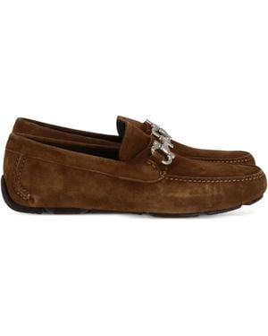 Ferragamo Suede Loafers - Brown