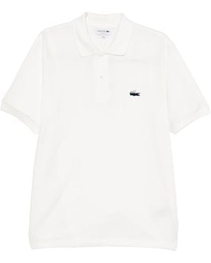 Lacoste Polo À Logo Brodé - Blanc
