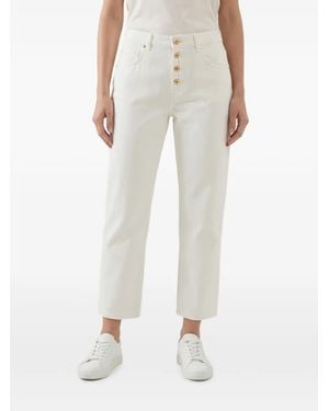 Brunello Cucinelli Cropped Cotton Jeans - Natural
