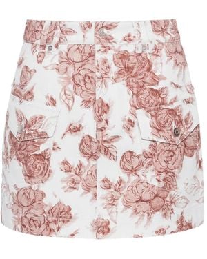 Cara Cara Wayne Floral-Pattern Mini Skirt - Pink