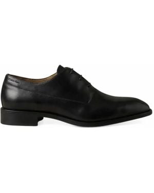 Calvin Klein Leather Oxford Shoes - Black