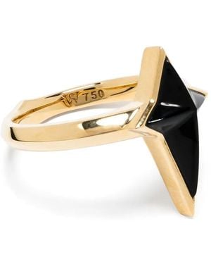 Stephen Webster 18Kt Gerecyclede Geelgouden New Cross Ring Met Onyx - Metallic