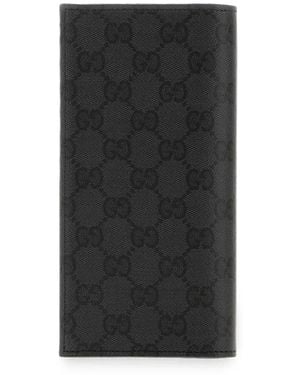 Gucci Gg Supreme Canvas Wallet - Black