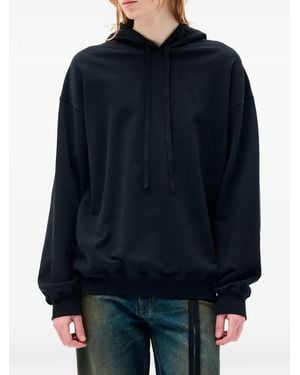 Ann Demeulemeester Hoodie Bardi À Imprimé Au Dos - Blue