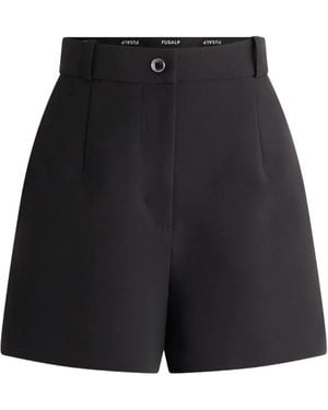 Fusalp Amaratei High-Waisted Pleated Shorts - Black