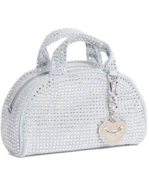 Juicy Couture Crystal-Embellished Bowling Tote Bag - White