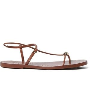 Loeffler Randall Lara Ornament-Detail Strappy Flat Sandals - White