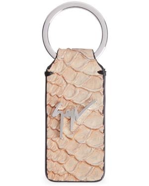 Giuseppe Zanotti Bernaard Leather Keyring - Natural
