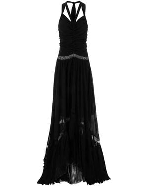 Blumarine Ruched Pleated Dress - Black