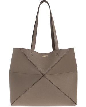 Loewe Medium Puzzle Fold tote bag - Braun