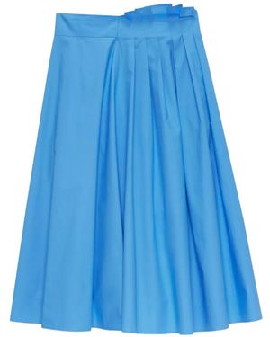 MSGM A-Lijn Midi-Rok - Blauw