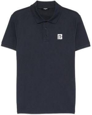 Balmain Logo Polo Shirt - Blue