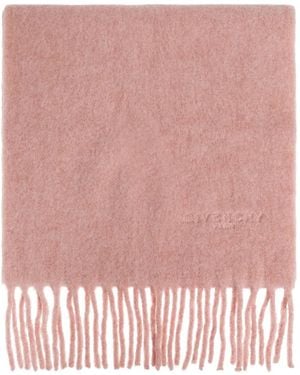 Givenchy Bufanda Con Logo Y Flecos - Rosa
