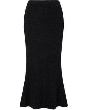 Liu Jo Knit Midi Skirt - Black