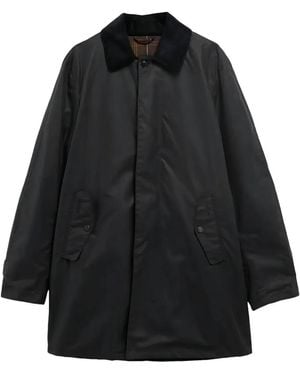 Baracuta X Barbour Corduroy-Collar Coat - Black