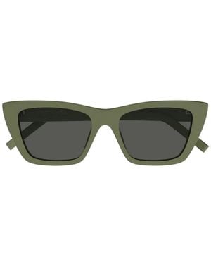 Saint Laurent Cat-Eye Frame Sunglasses - Green
